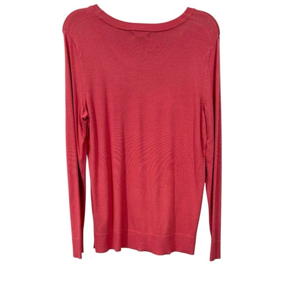 Style & Co Women Long Sleeve Crewneck Pullover Sweater Pink Coral Size Small - Picture 4 of 9